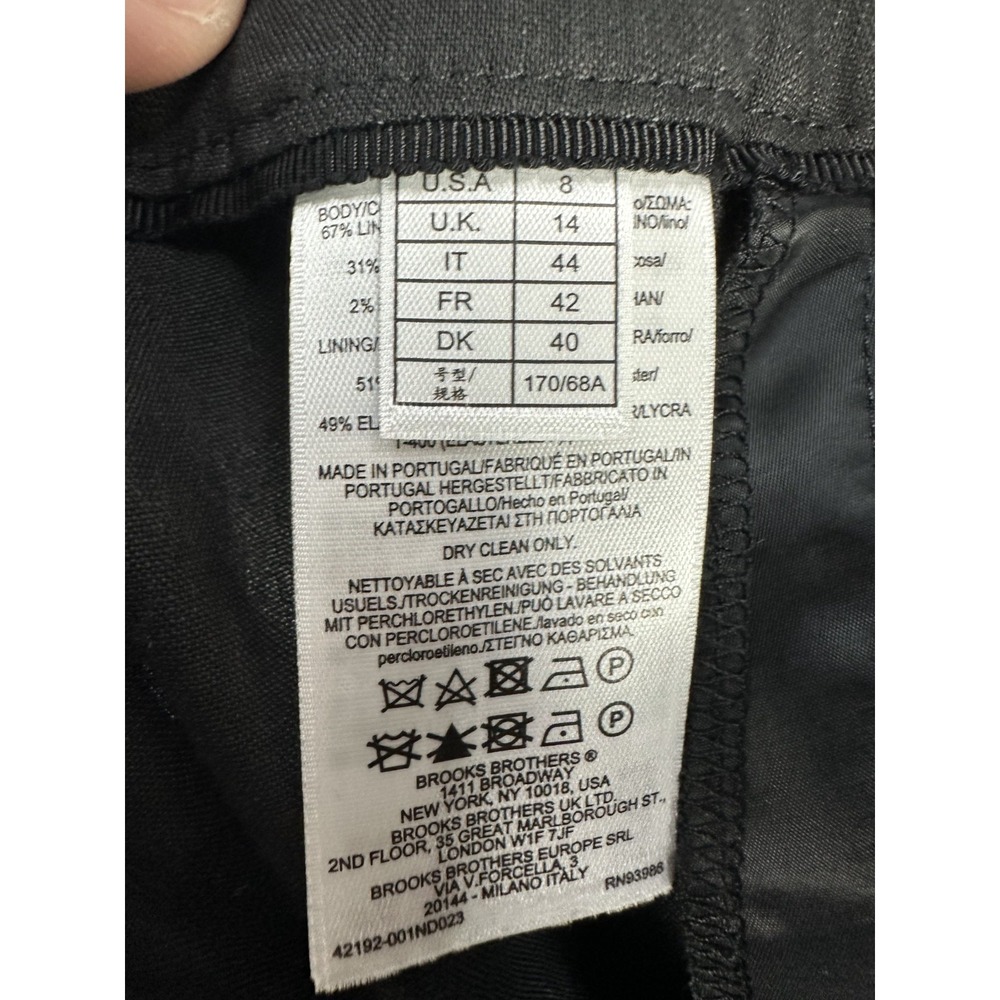 Brooks Brothers Pants Slacks Womens 8 Black Linen Old Money Minimalist New - Picture 10 of 12
